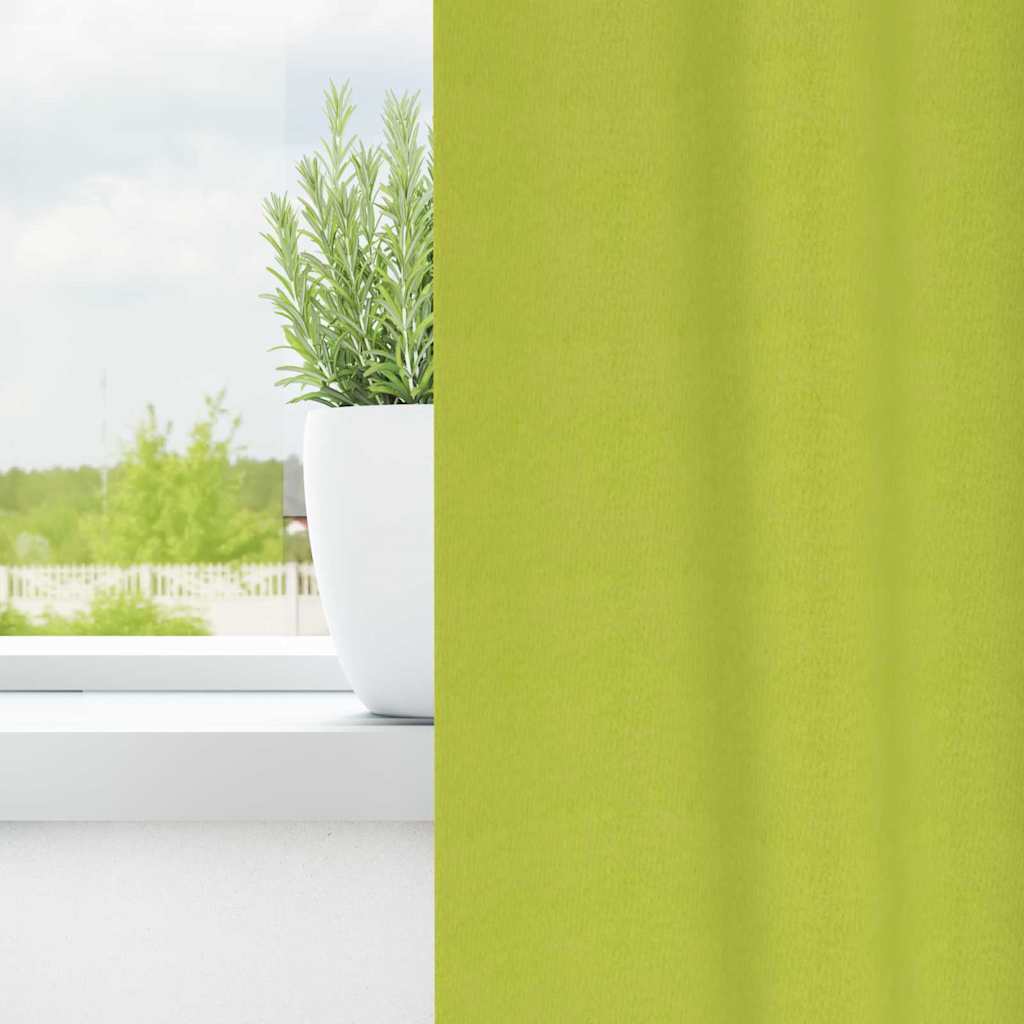 Zavjese za blackout s prstenovima 2 pcs Zelena 225 x 140 cm