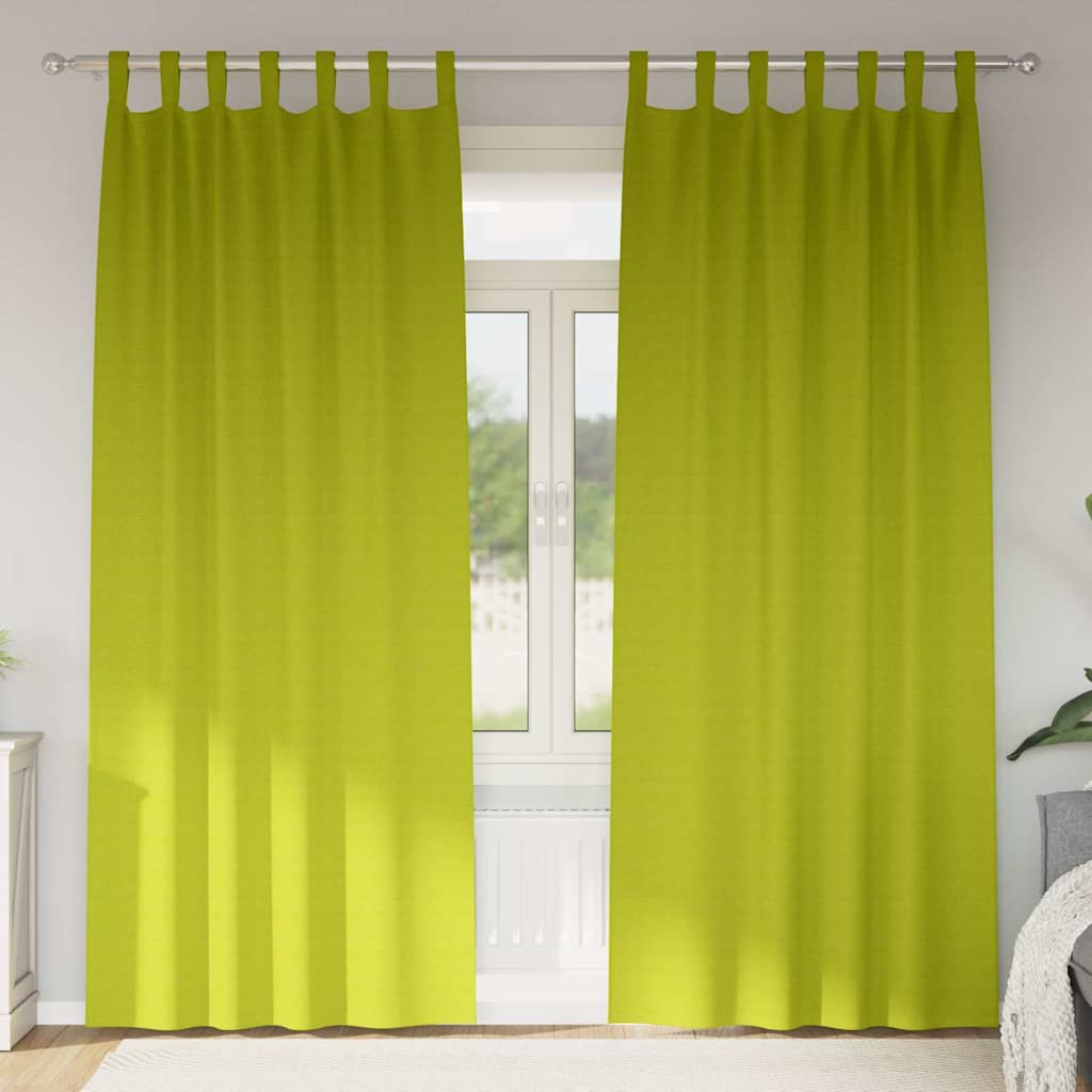 Zavjese za blackout s prstenovima 2 kom. Zelena 245 x 140 cm