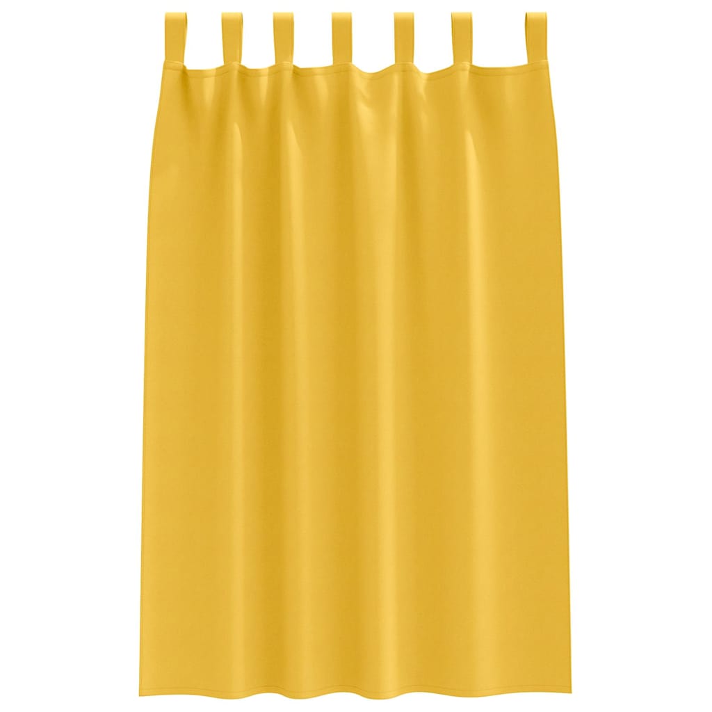 Zavjese za blackout s prstenovima 2 pcs Žuta 175 x 140 cm