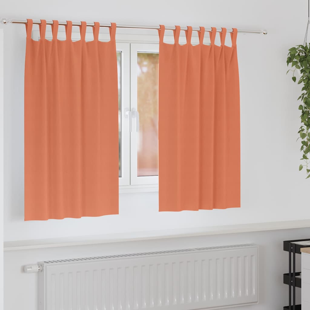 Zavjese za blackout s prstenovima 2 pcs Terakota 140 x 140 cm