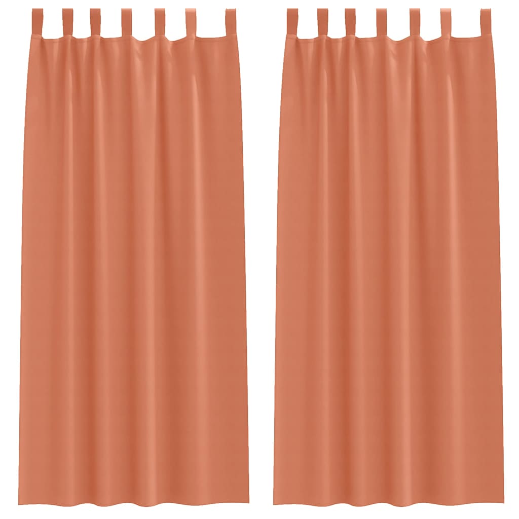 Zavjese za blackout s prstenovima 2 pcs Terakota 260 x 140 cm