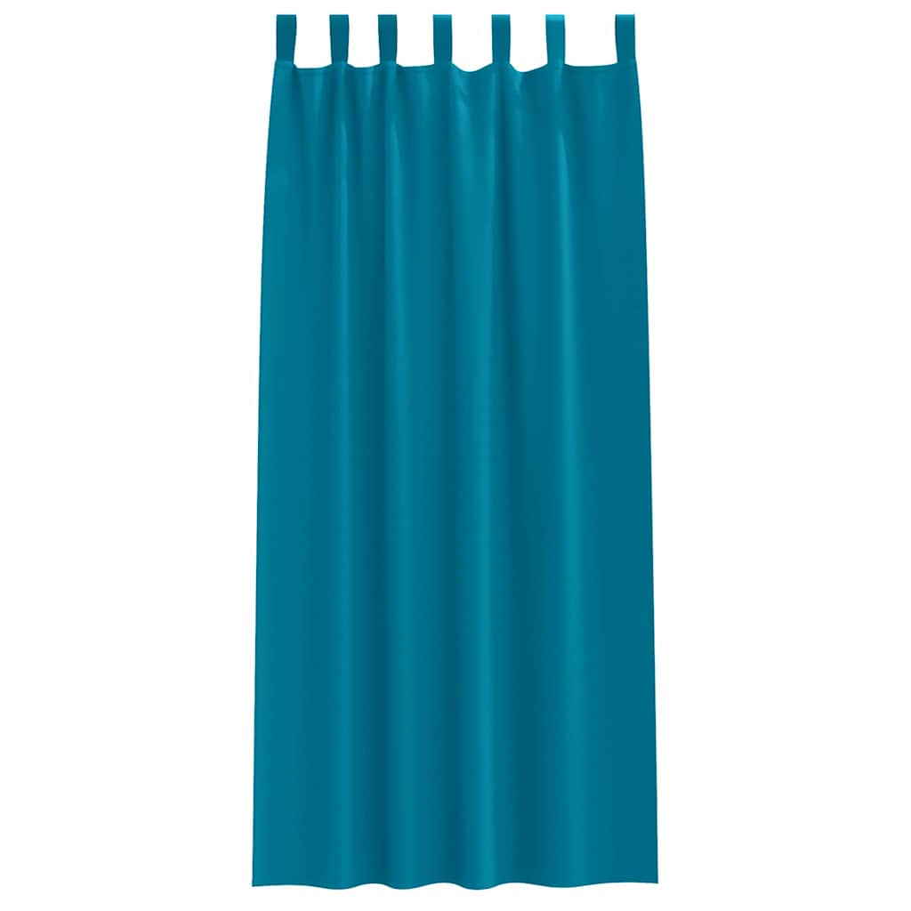 Zavjese za blackout s prstenovima 2 pcs Tirkizna 245 x 140 cm