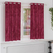 Baršunaste zavjese 2 pcs Vinska crvena 175 x 140 cm Baršun