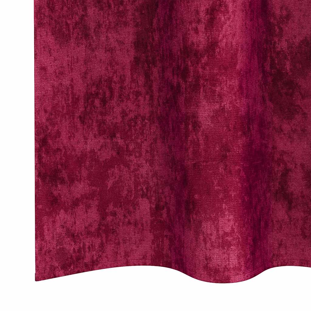 Baršunaste zavjese 2 pcs Vinska crvena 260 x 140 cm Baršun