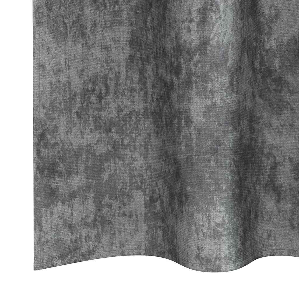 Baršunaste zavjese sa zavjesama 2 pcs Siva 225 x 140 cm Baršun