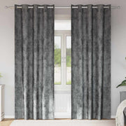 Baršunaste zavjese sa zavjesama 2 pcs Siva 225 x 140 cm Baršun