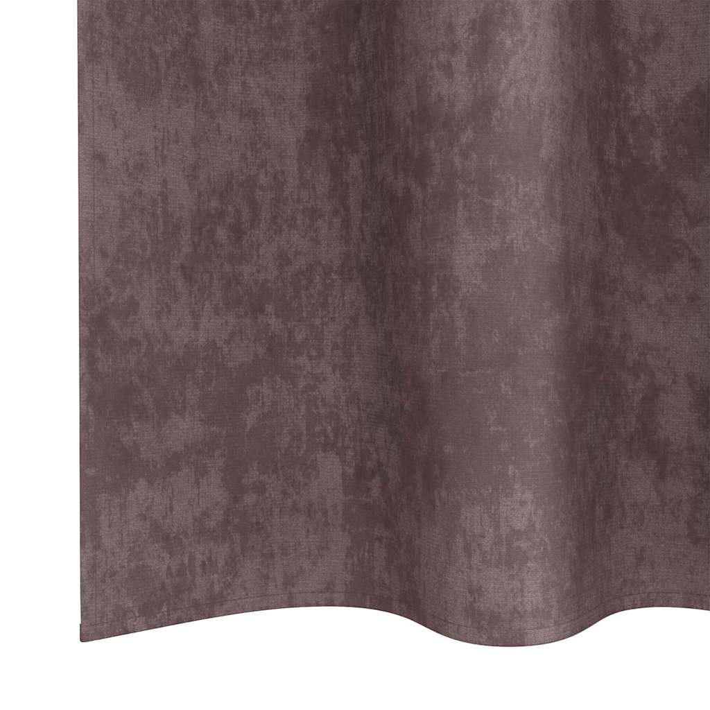 Baršunaste zavjese sa zavjesama 2 pcs Smeđa 175 x 140 cm Baršun