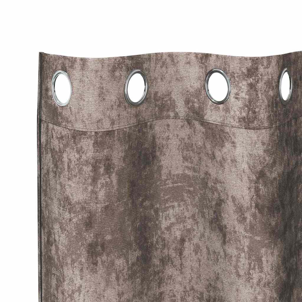 Baršunaste zavjese 2 pcs Boja cappuccina 225 x 140 cm Baršun