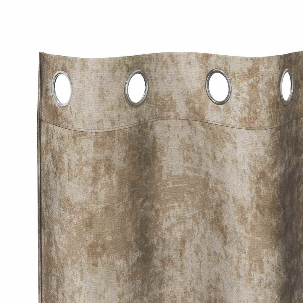 Baršunaste zavjese 2 pcs Šampanjca 140 x 140 cm Baršun