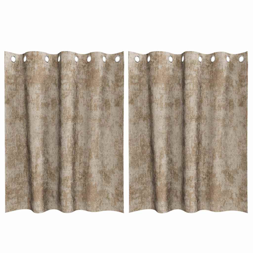 Baršunaste zavjese 2 pcs Šampanjca 140 x 140 cm Baršun