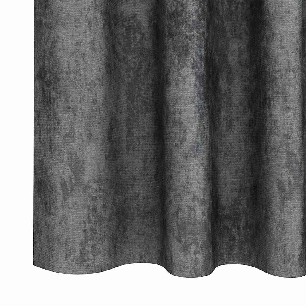 Baršunaste zavjese sa zavjesama 2 pcs Siva 260 x 140 cm Baršun