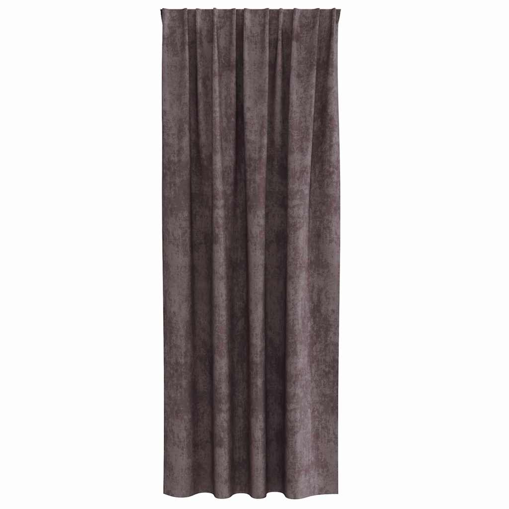 Baršunaste zavjese sa zavjesama 2 pcs Smeđa 225 x 140 cm Baršun