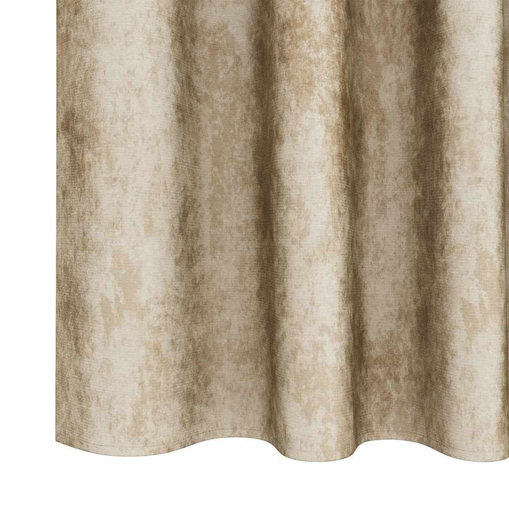 Baršunaste zavjese sa zavjesama 2 pcs Krema 245 x 140 cm Baršun