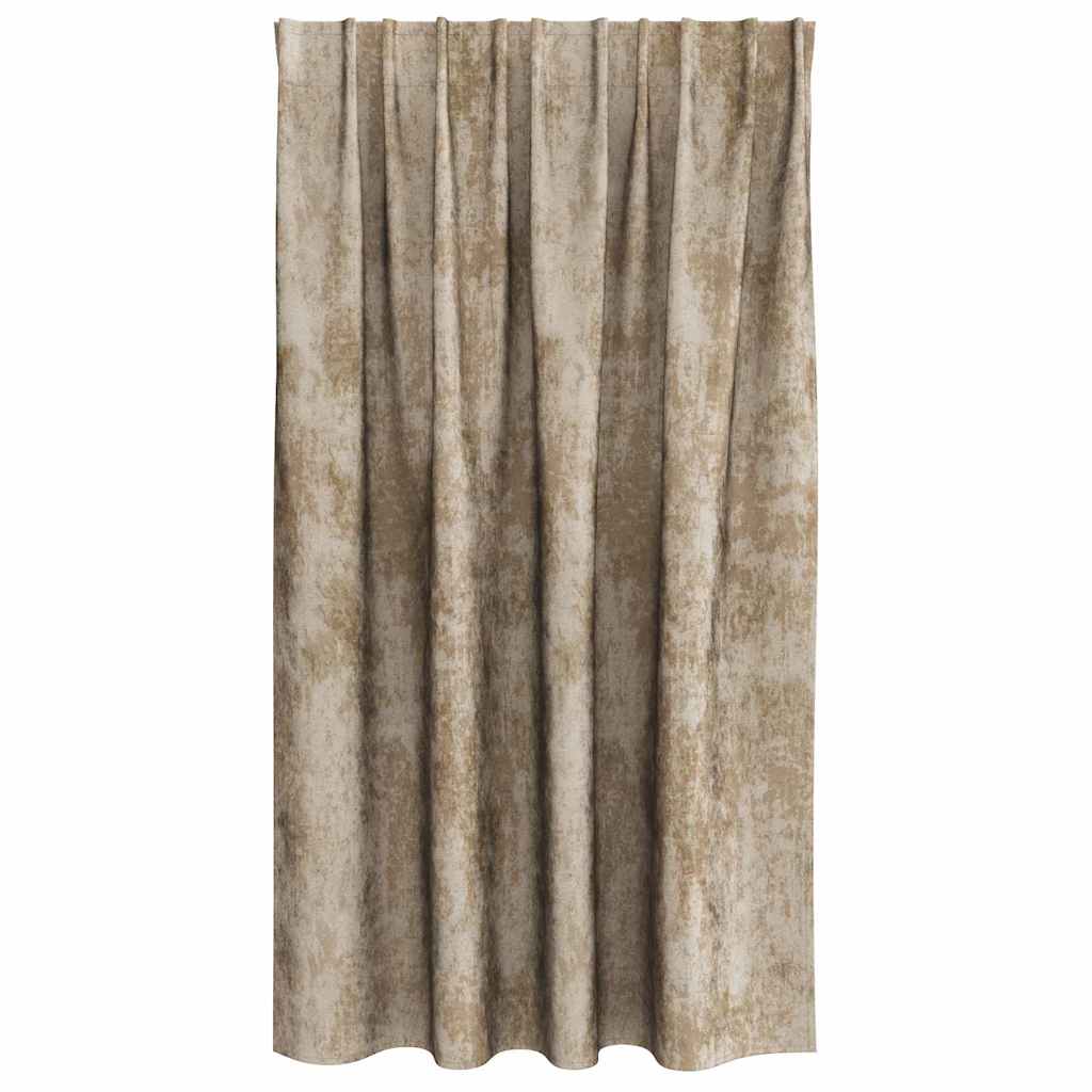 Baršunaste zavjese 2 pcs Šampanjca 140 x 140 cm Baršun