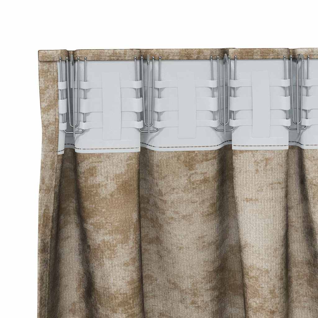 Baršunaste zavjese 2 pcs Šampanjca 175 x 140 cm Baršun