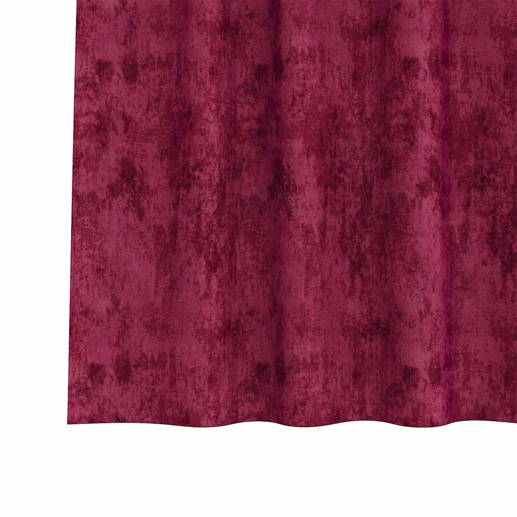 Baršunaste zavjese 2 pcs Vinska crvena 140 x 140 cm Baršun