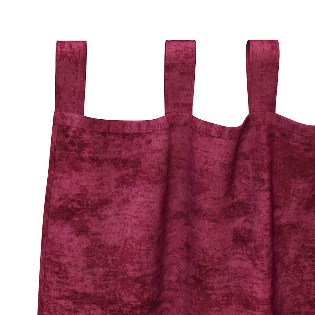 Baršunaste zavjese 2 pcs boja crnog vina 260 x 140 cm Baršun