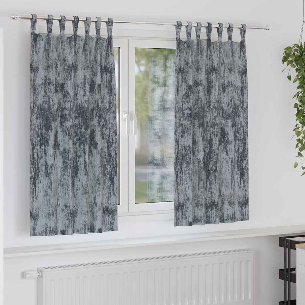 Baršunaste zavjese 2 pcs Srebrno Siva 175 x 140 cm Baršun