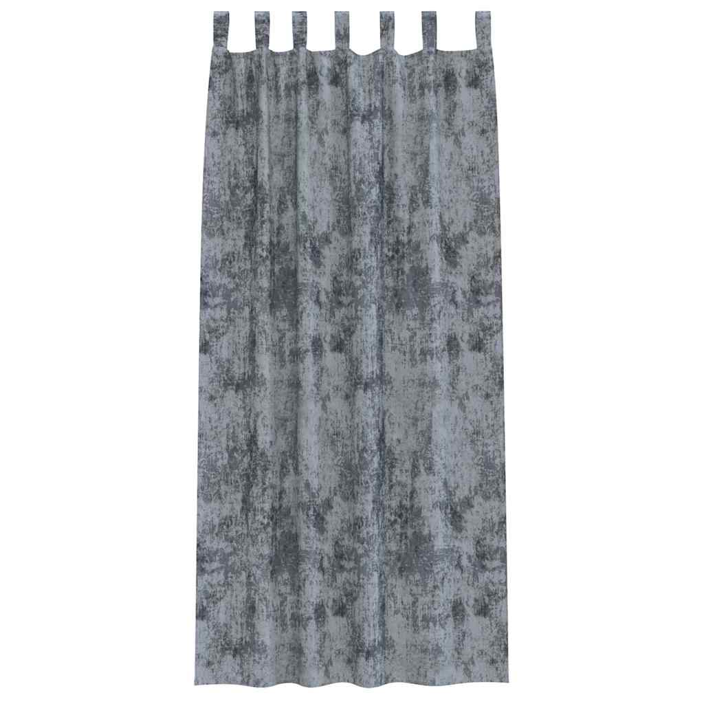 Baršunaste zavjese 2 kom. Srebrno Siva 225 x 140 cm Baršun