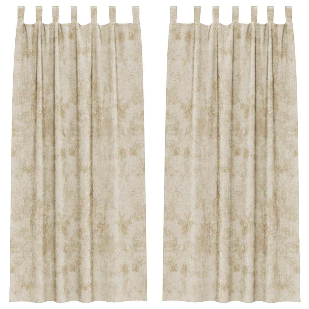 Baršunaste zavjese 2 kom. Krema 260 x 140 cm Baršun