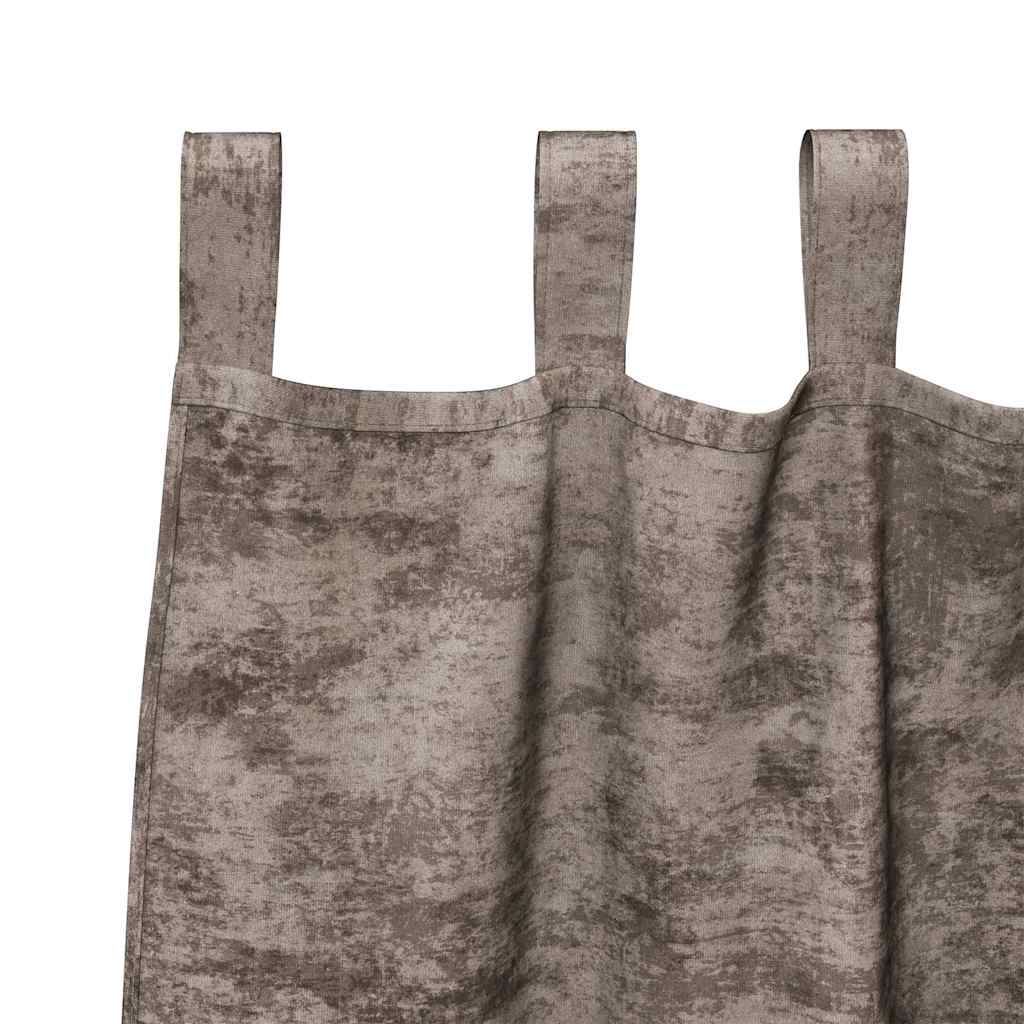 Baršunaste zavjese 2 pcs Boja cappuccina 245 x 140 cm Baršun