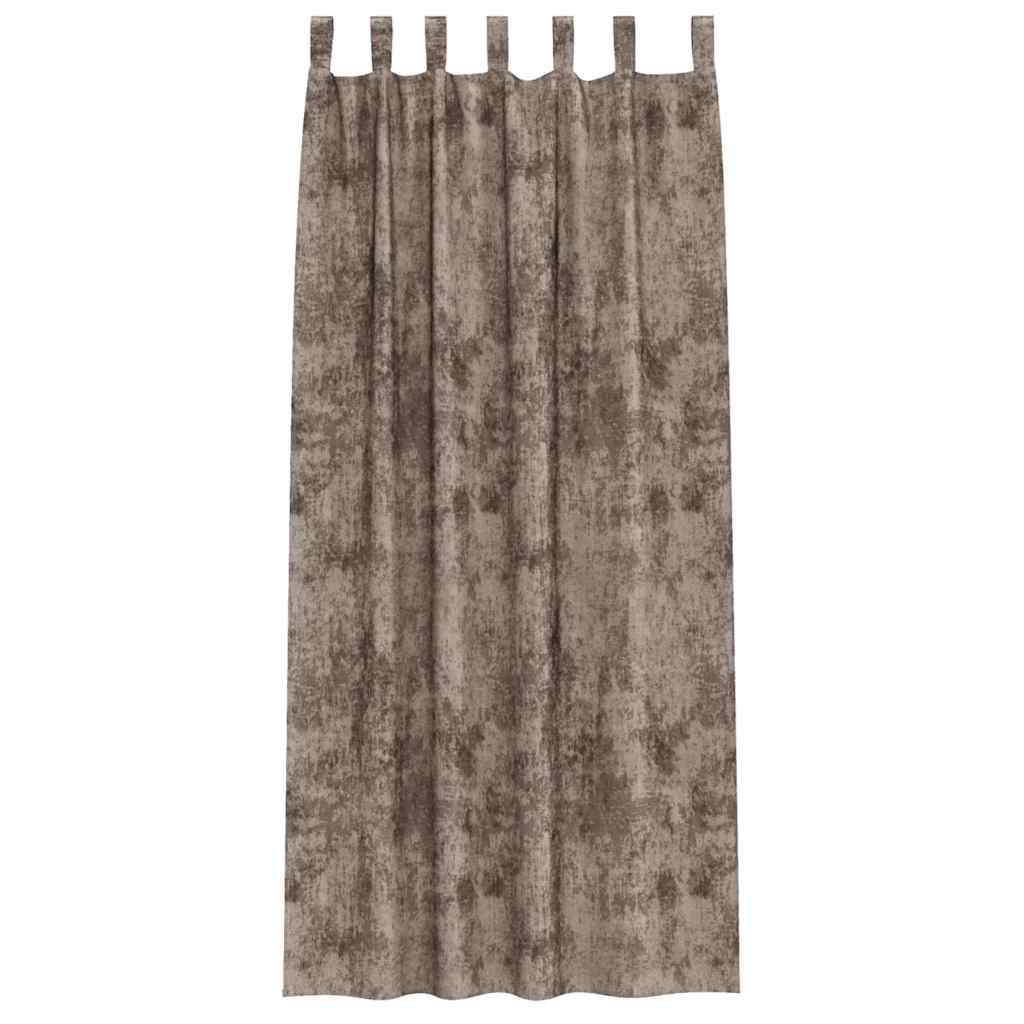 Baršunaste zavjese 2 pcs Boja cappuccina 245 x 140 cm Baršun