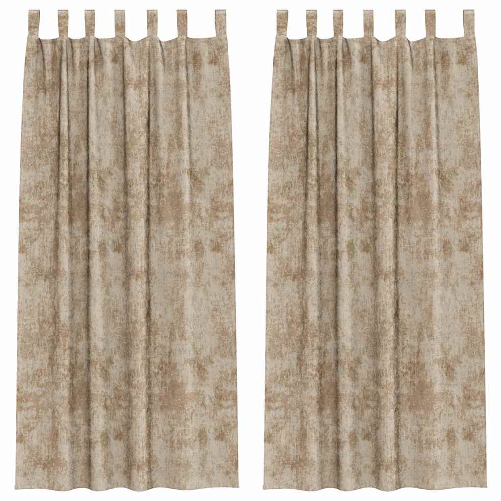 Baršunaste zavjese 2 pcs Šampanjca 245 x 140 cm Baršun