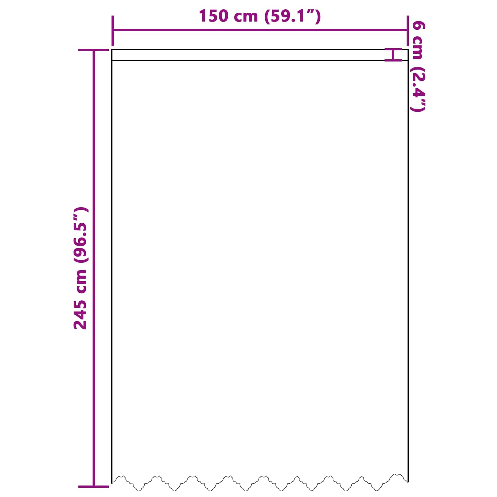 Čipkasta zavjesa sa zavjesama Bijelo 245x150cm Poliester