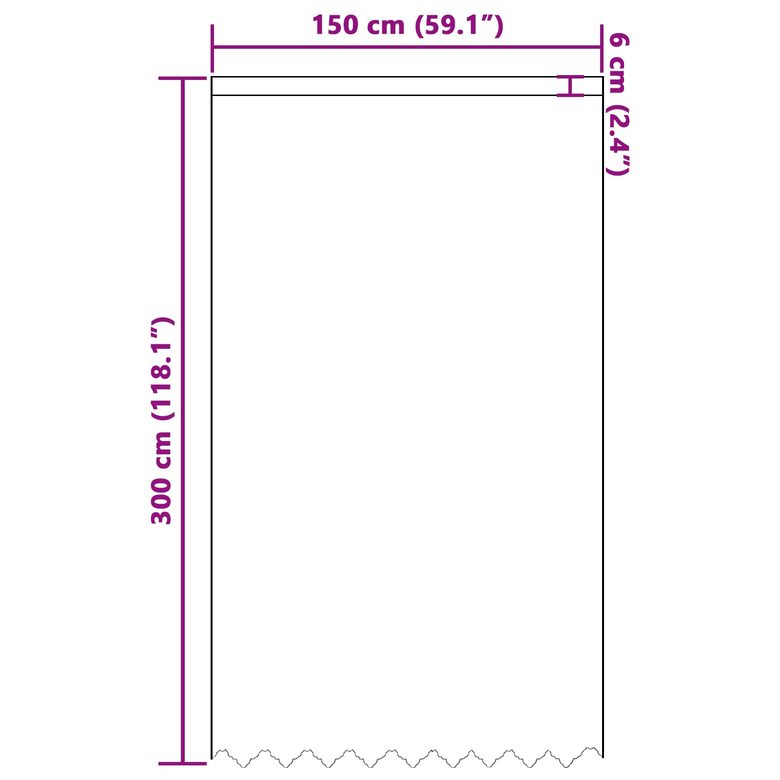 Čipkasta zavjesa sa zavjesama Bijelo 300 x 150 cm Poliester