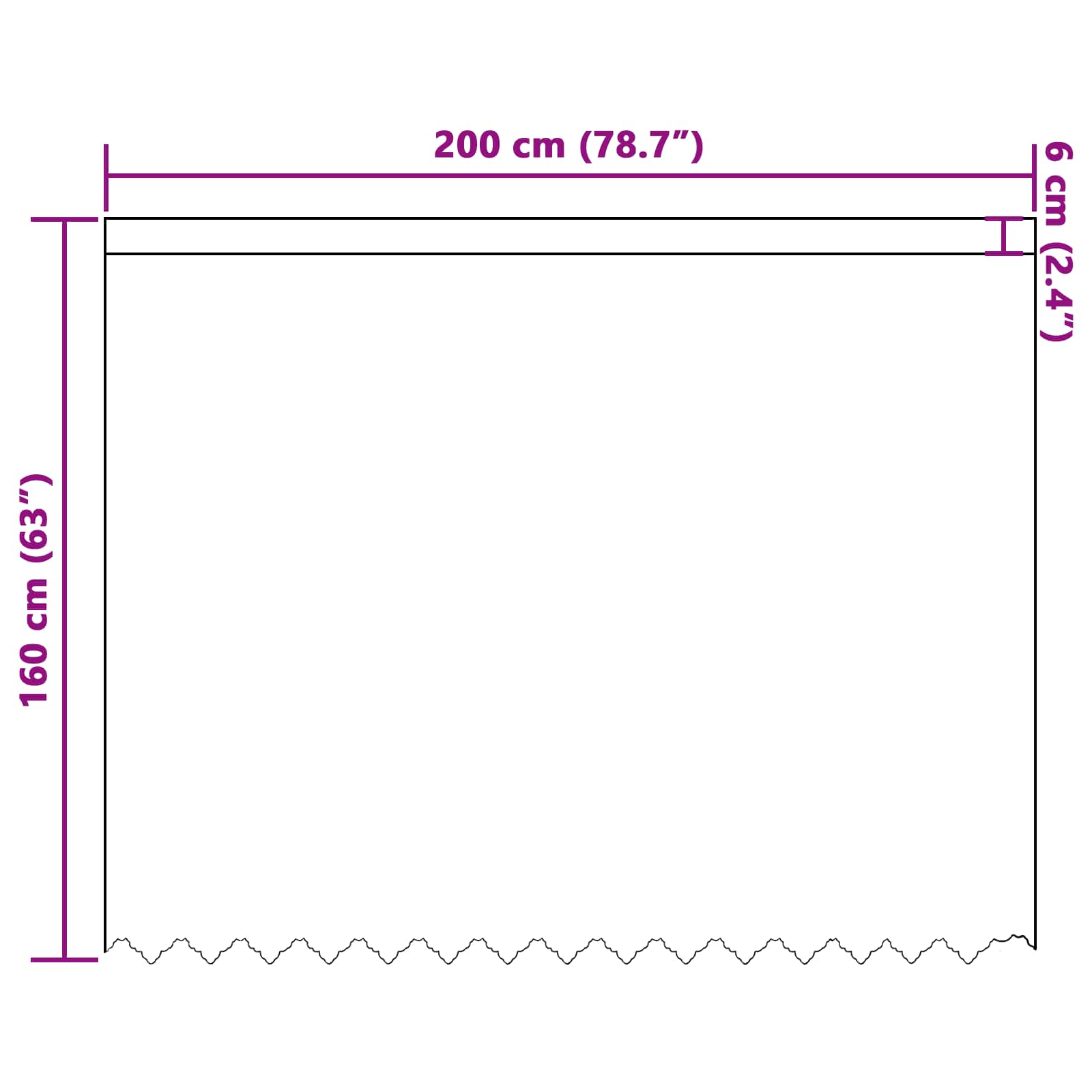 Čipkasta zavjesa sa zavjesama Bijelo 160 x 200 cm Poliester