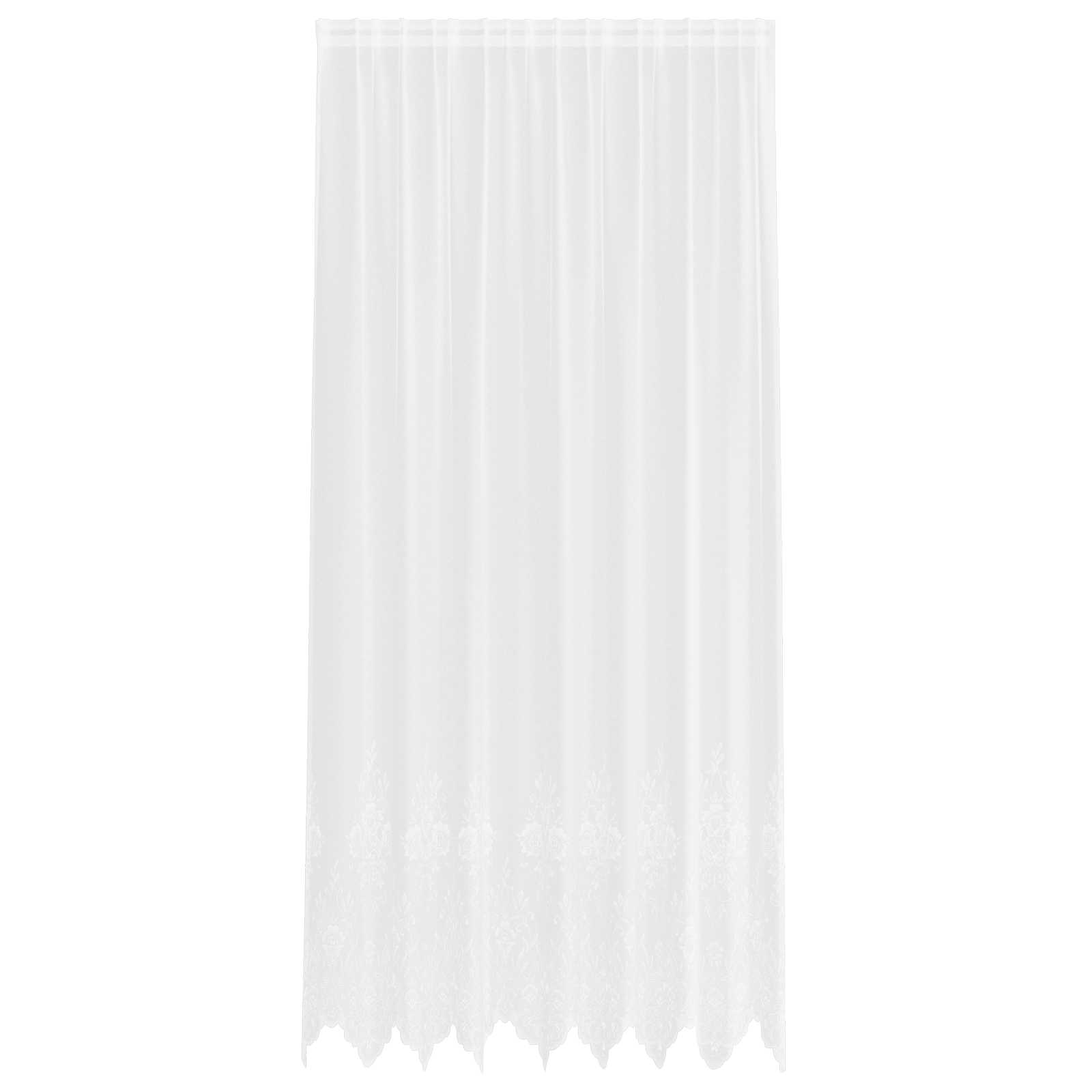 Čipkasta zavjesa sa zavjesama Bijelo 280 x 200 cm Poliester