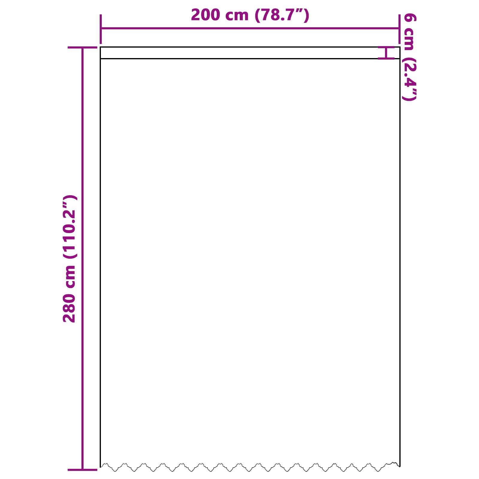 Čipkasta zavjesa sa zavjesama Bijelo 280 x 200 cm Poliester
