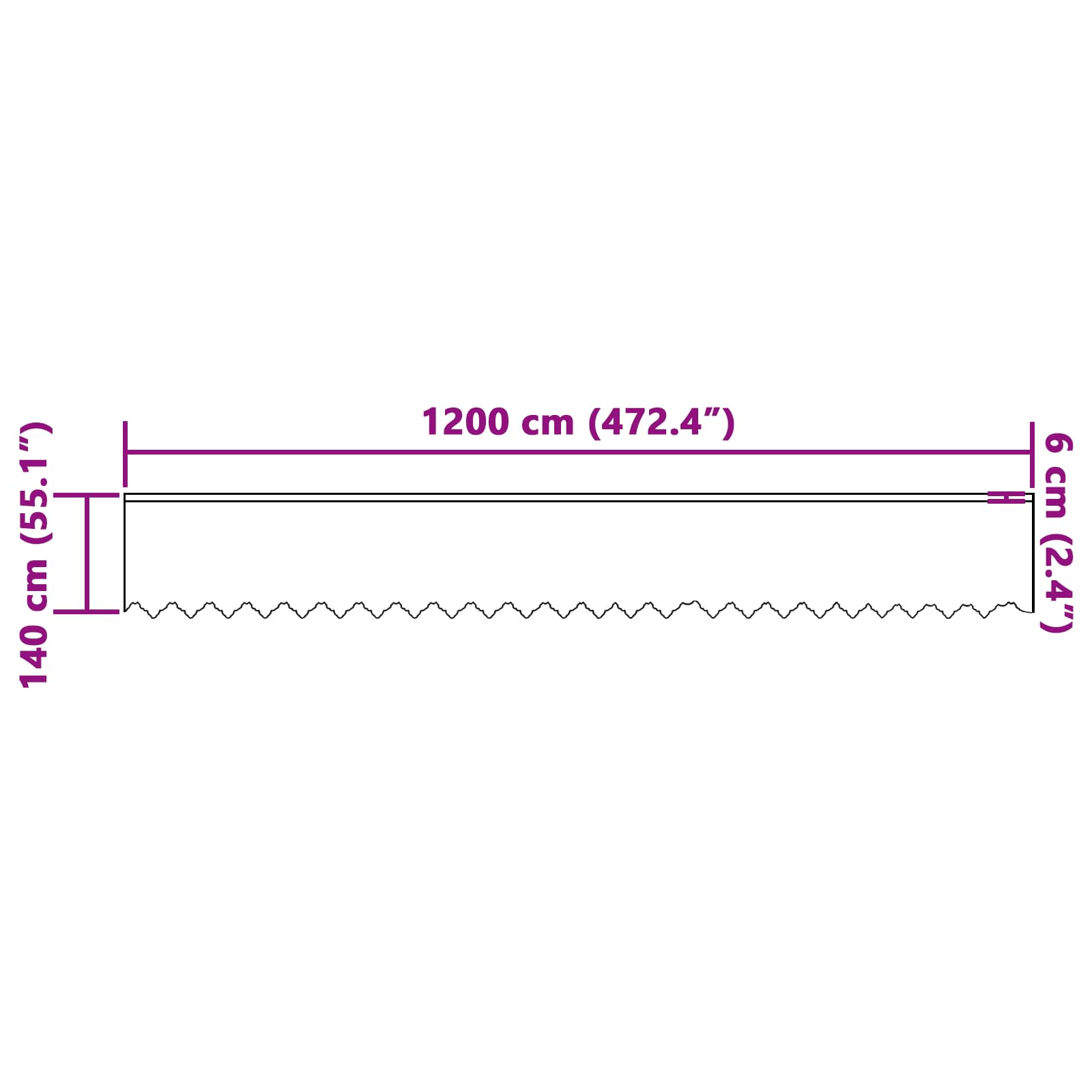 Čipkasta zavjesa sa zavjesama Bijelo 140 x 1200 cm Poliester