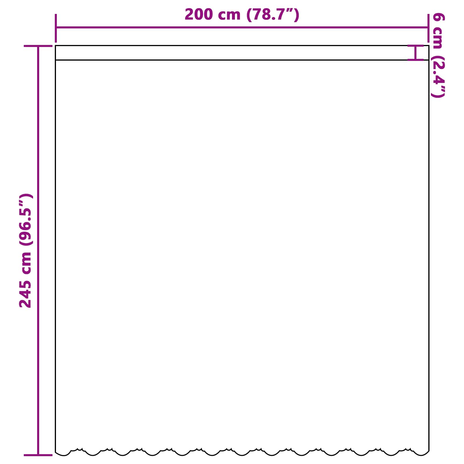 Čipkasta zavjesa sa zavjesama Bijelo 245 x 200 cm Poliester