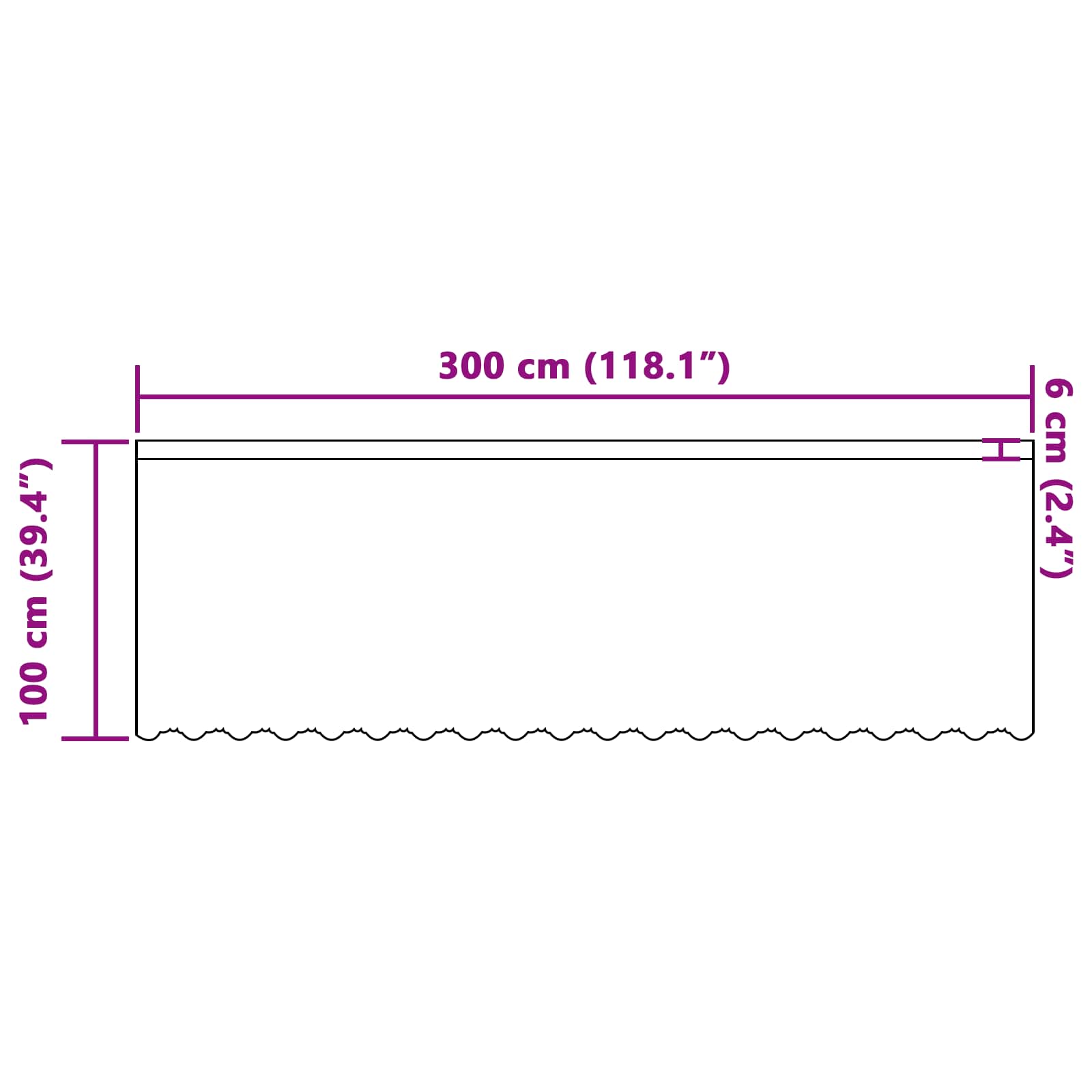 Čipkasta zavjesa sa zavjesama Bijelo 100 x 300 cm Poliester