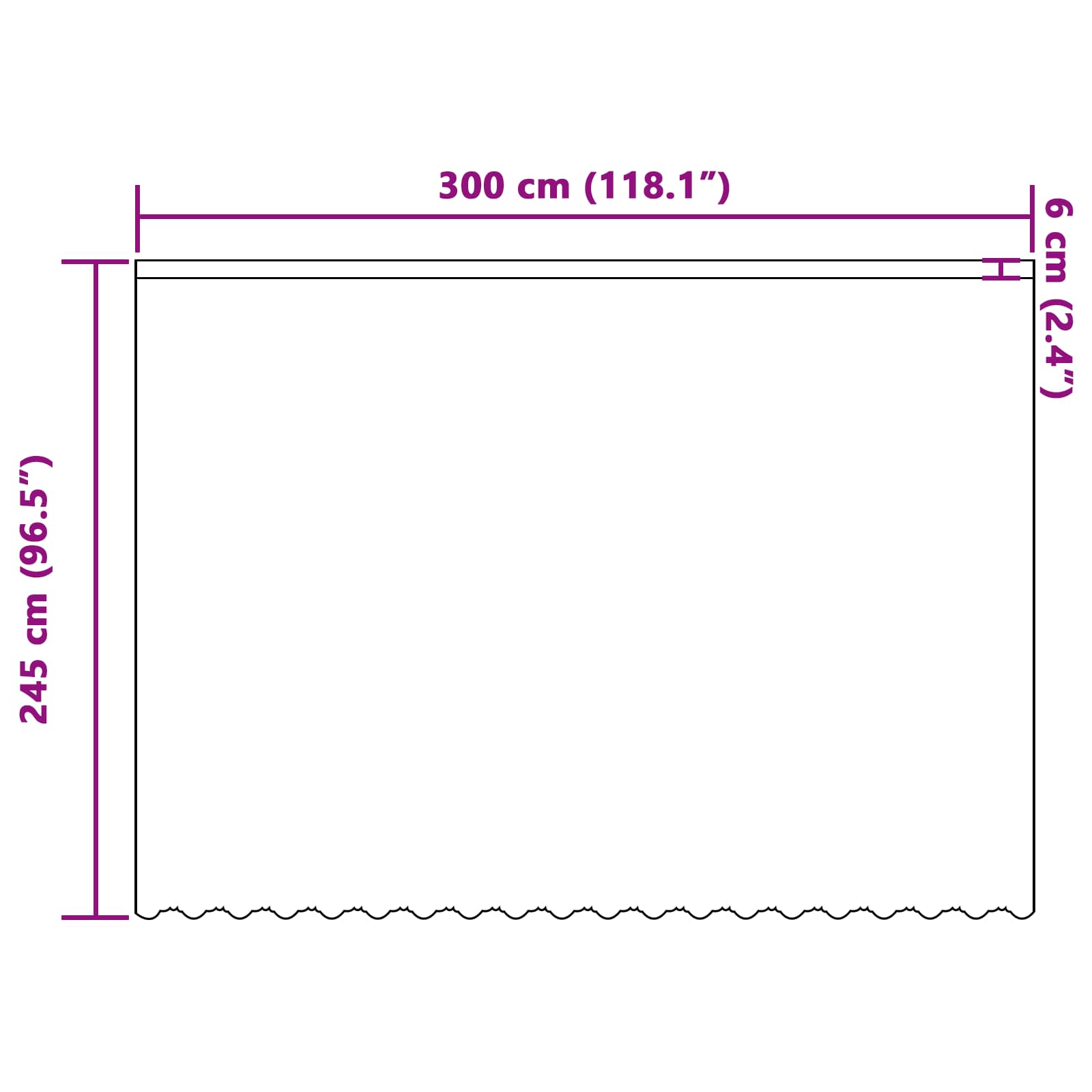 Čipkasta zavjesa sa zavjesama Bijelo 300 x 245 cm Poliester