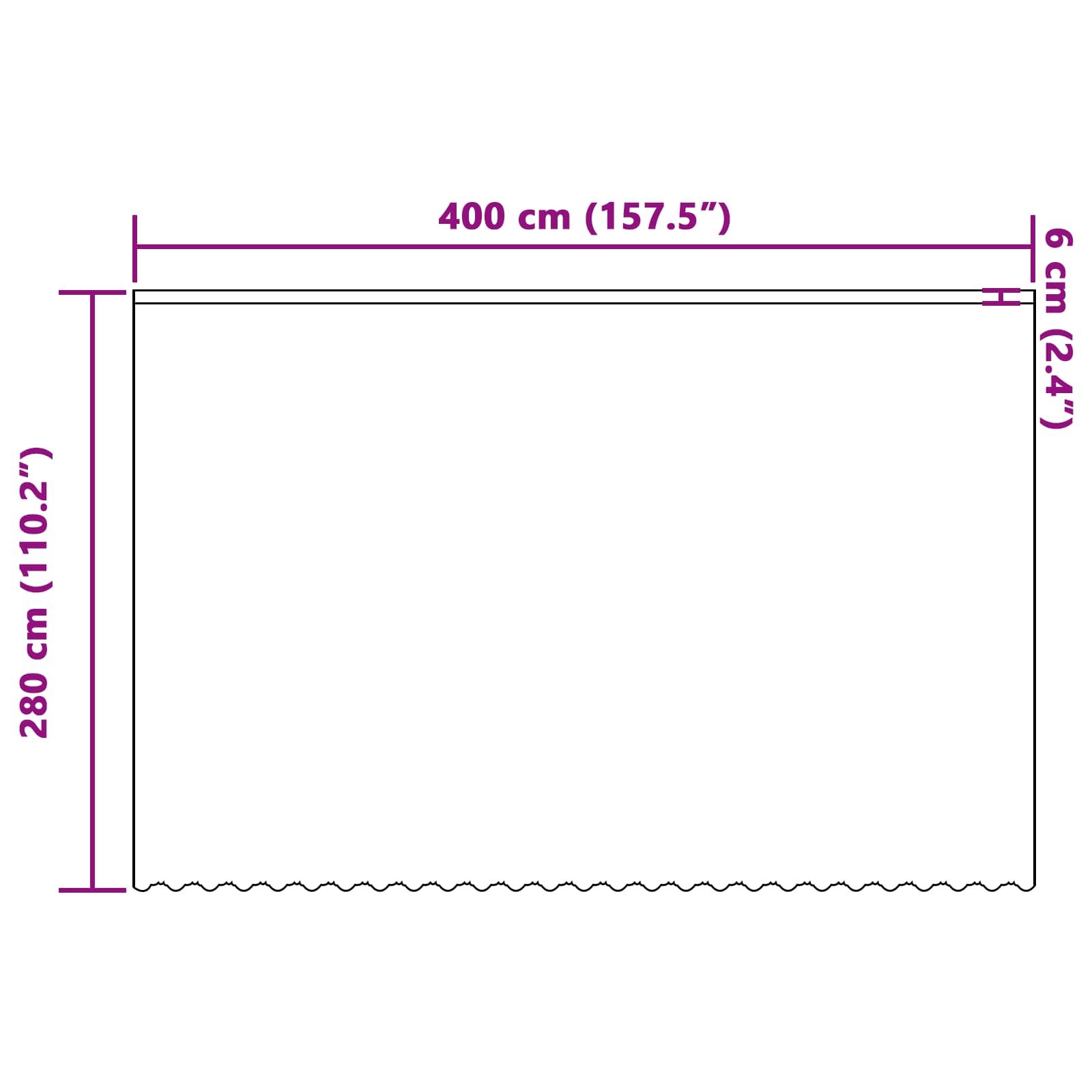 Čipkasta zavjesa sa zavjesama Bijelo 280 x 400 cm Poliester