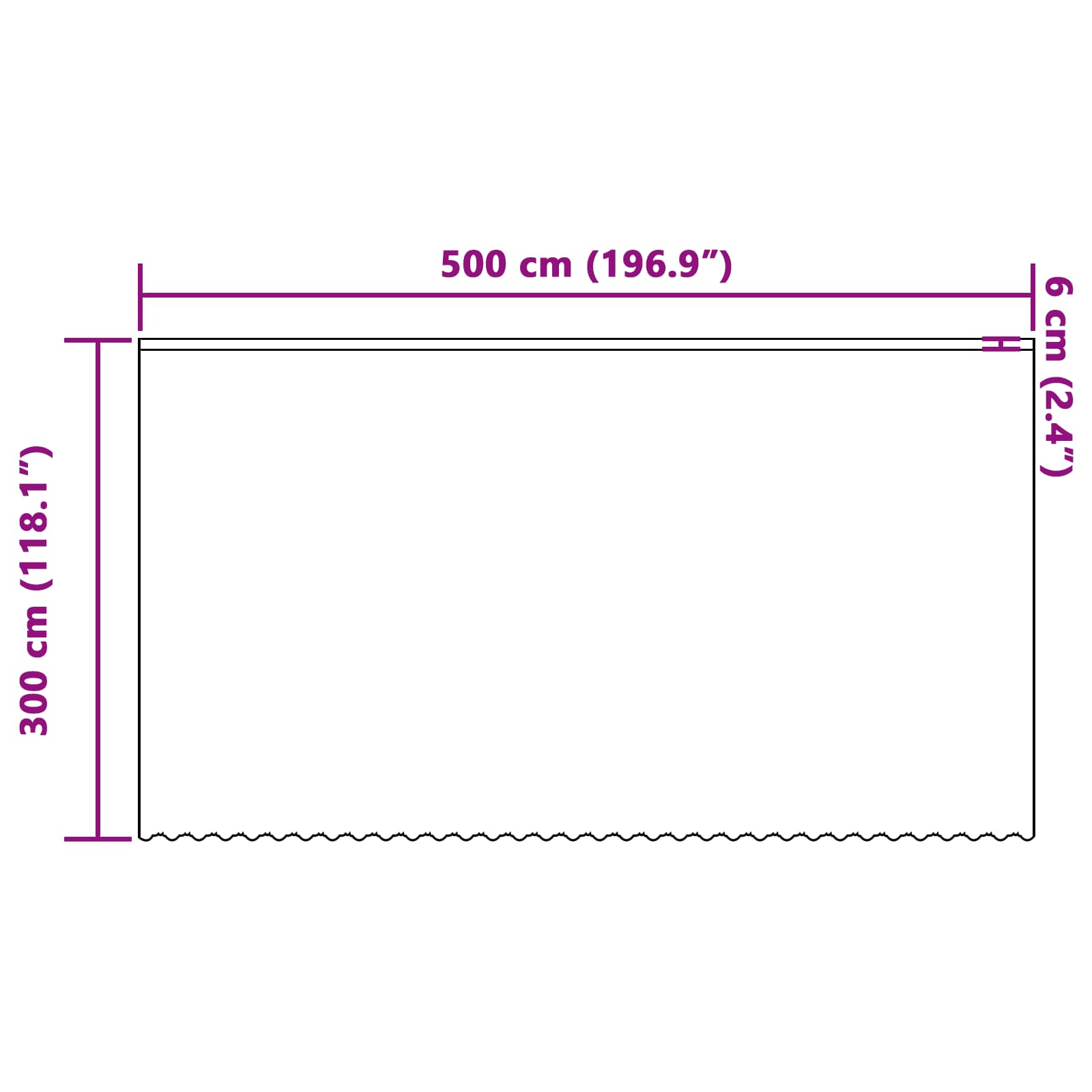 Čipkasta zavjesa sa zavjesama Bijelo 300 x 500 cm Poliester