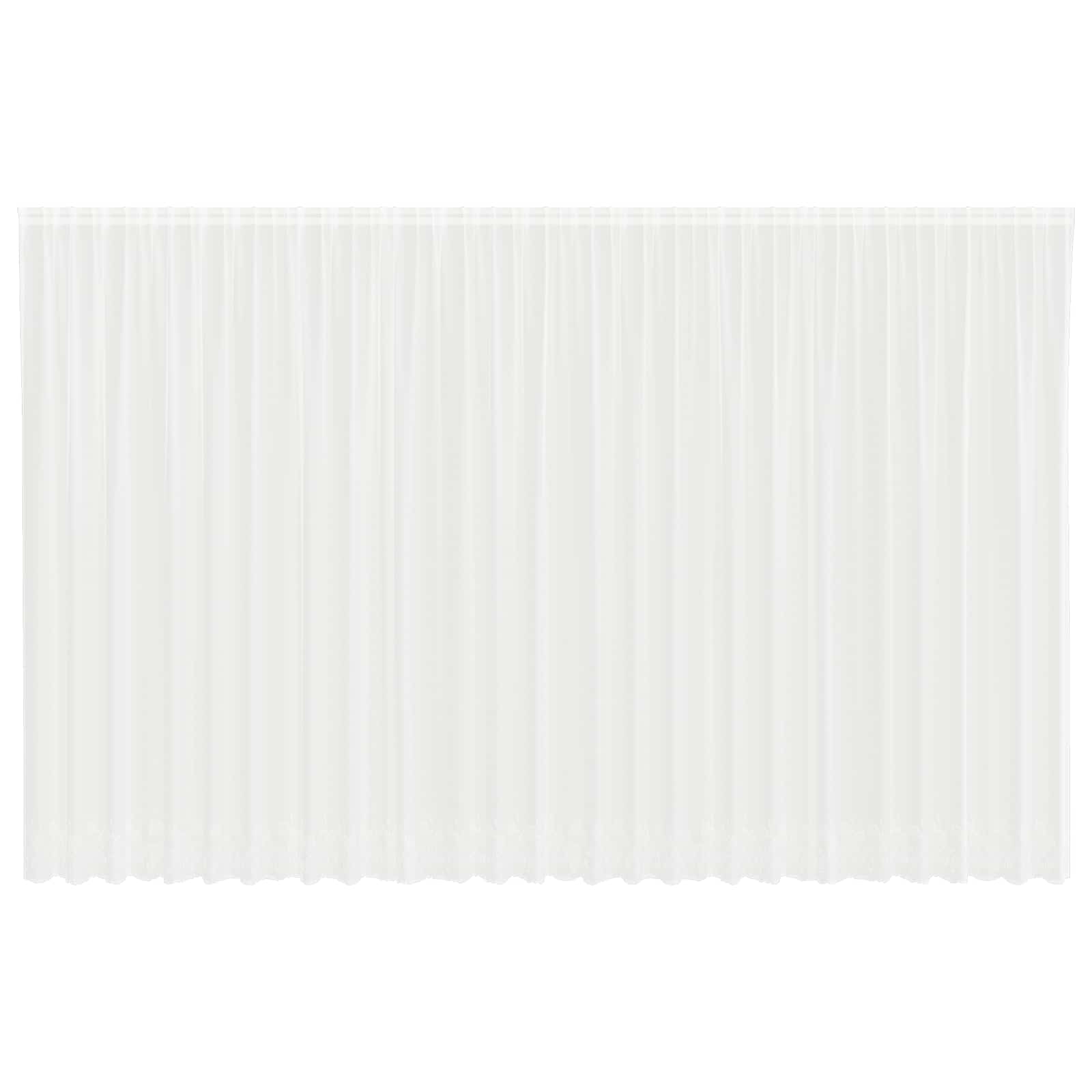 Čipkasta zavjesa sa zavjesama Bijelo 300 x 750 cm Poliester