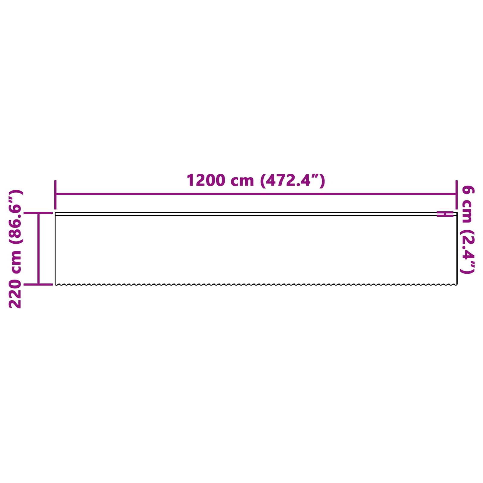 Čipkasta zavjesa sa zavjesama Bijelo 220 x 1200 cm Poliester