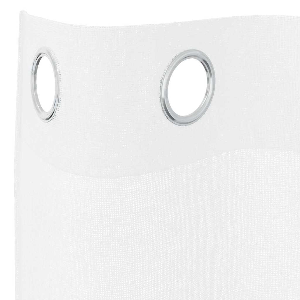 Voile zavjesa sa zavjesama 2 pcs Bijelo 175 x 140 cm Poliester