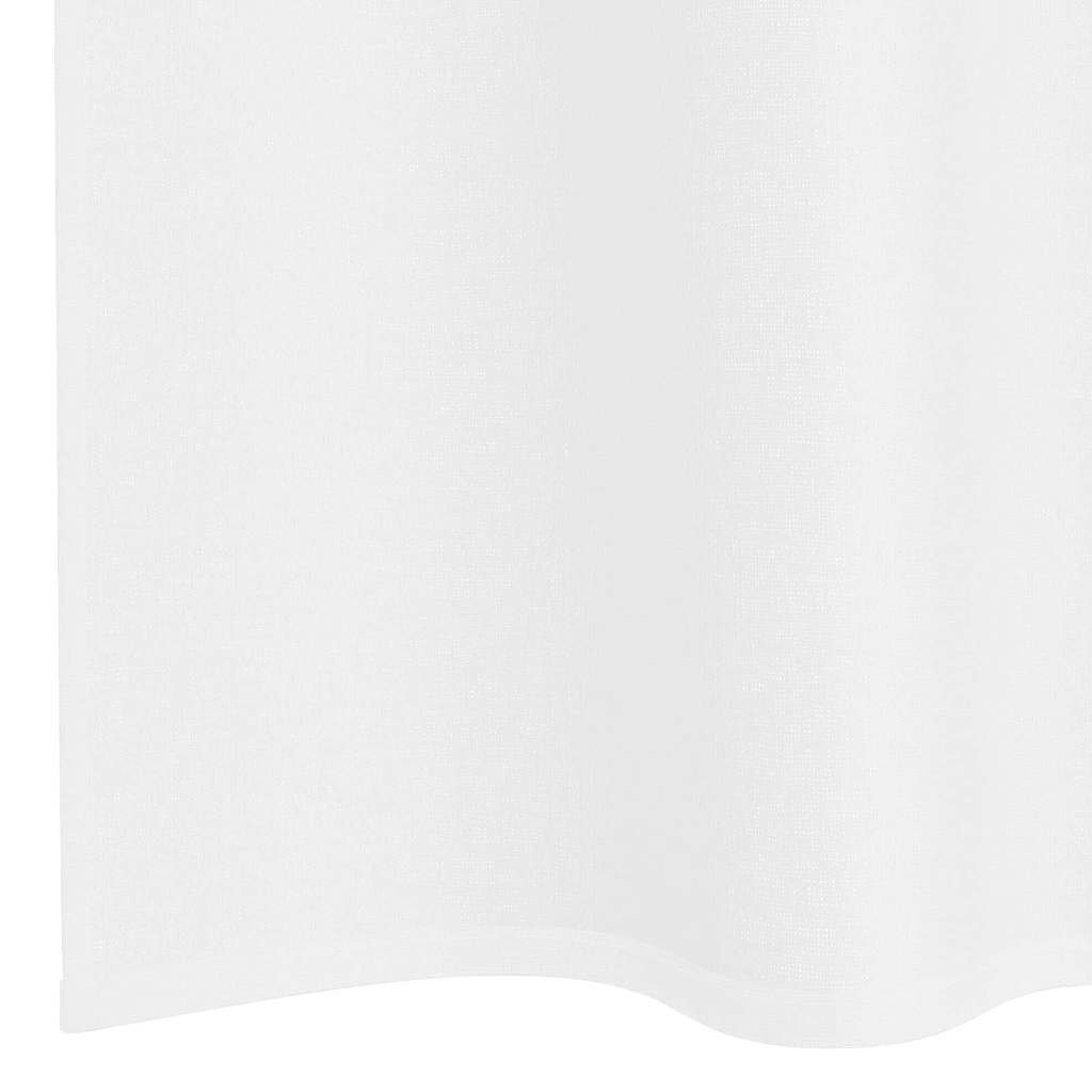 Voile zavjesa sa zavjesama 2 pcs Bijelo 260 x 140 cm Poliester