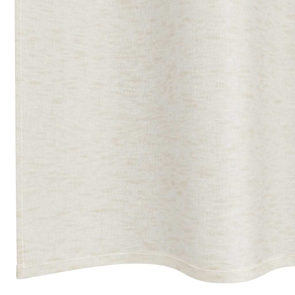 Voile zavjesa sa zavjesama 2 pcs Krema 260 x 140 cm Poliester