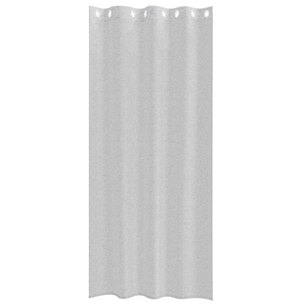 Voile zavjesa 2 pcs Svijetlo siva 260 x 140 cm Poliester