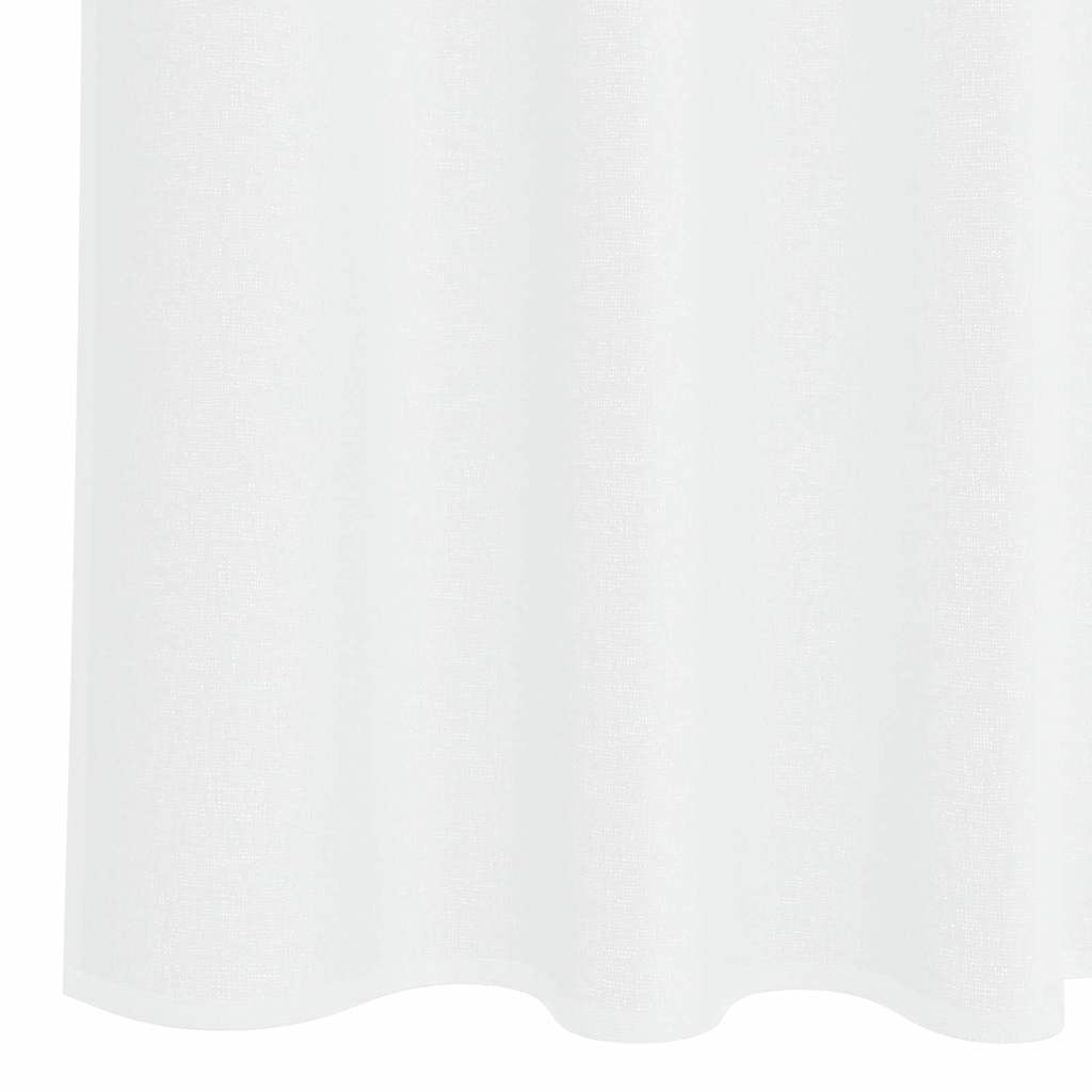 Voile zavjesa sa zavjesama 2 pcs Bijelo 175 x 140 cm Poliester