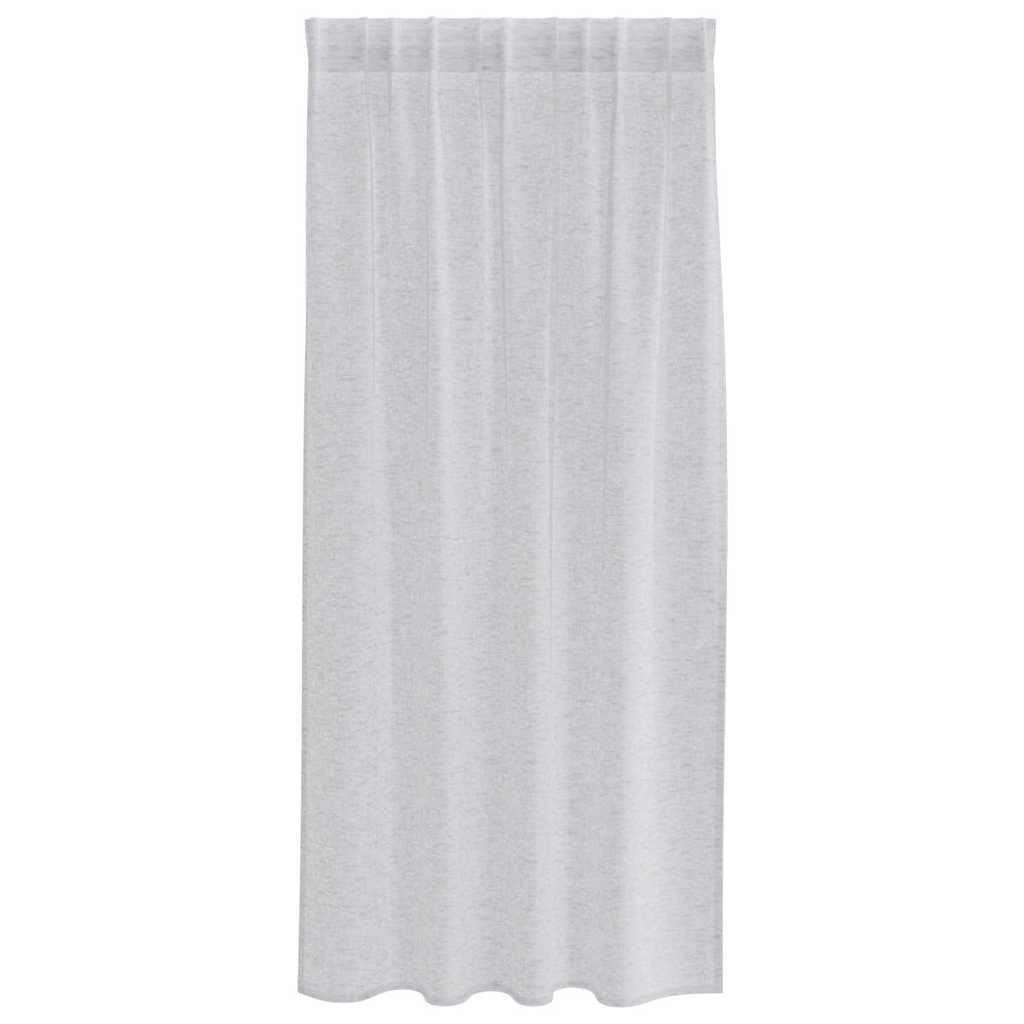 Voile zavjesa 2 pcs Svijetlo siva 175 x 140 cm Poliester