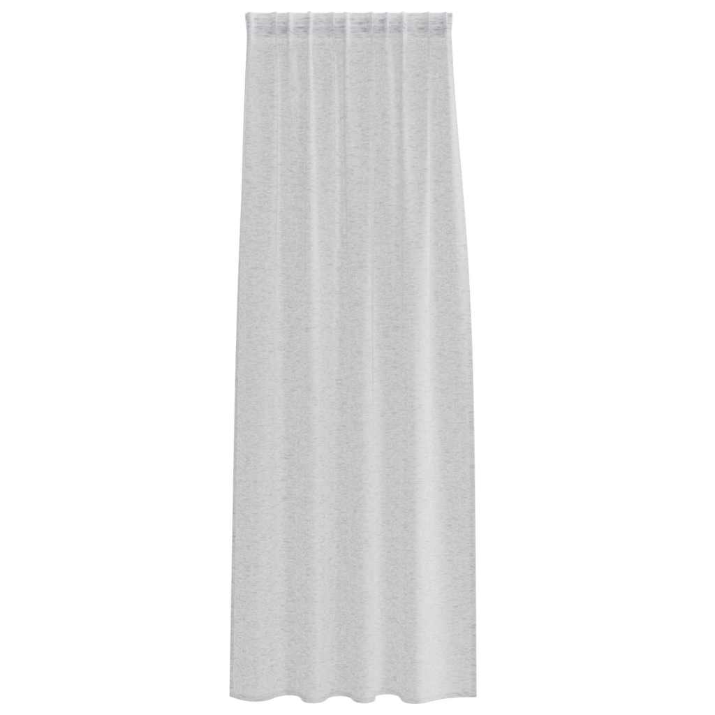 Voile zavjesa 2 pcs Svijetlo siva 260 x 140 cm Poliester