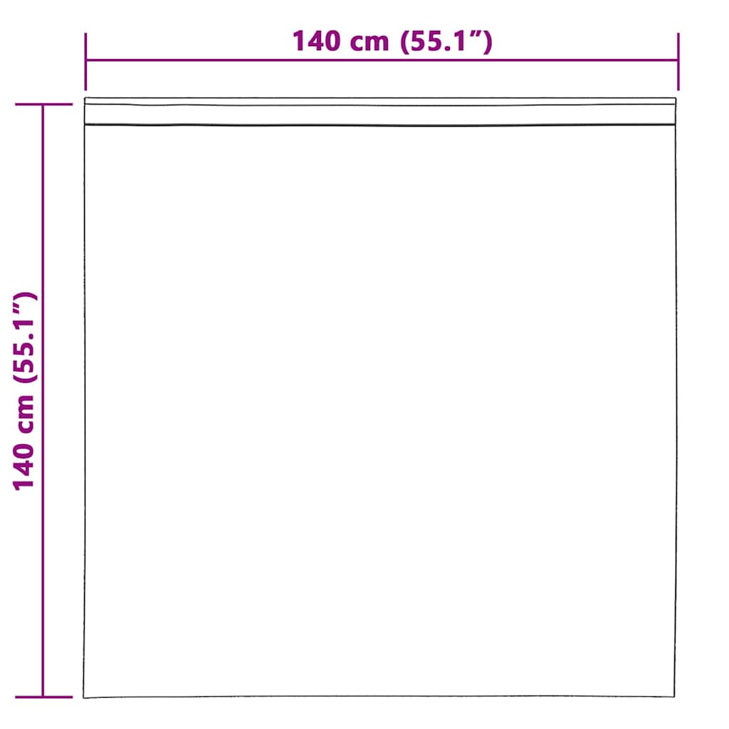 Voile zavjesa 2 pcs Tamno siva 140 x 140 cm Poliester