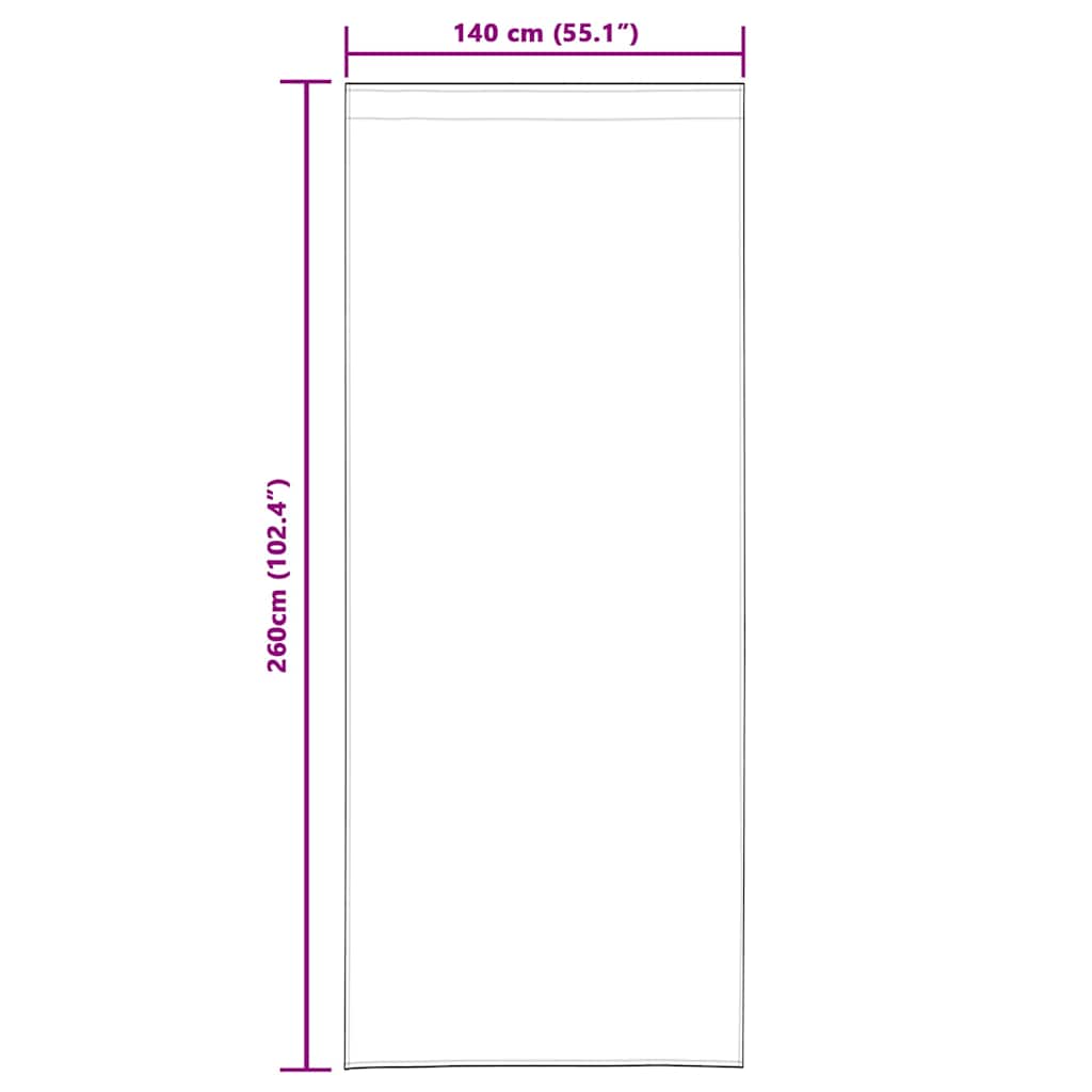 Voile zavjesa 2 pcs Tamno siva 260 x 140 cm Poliester