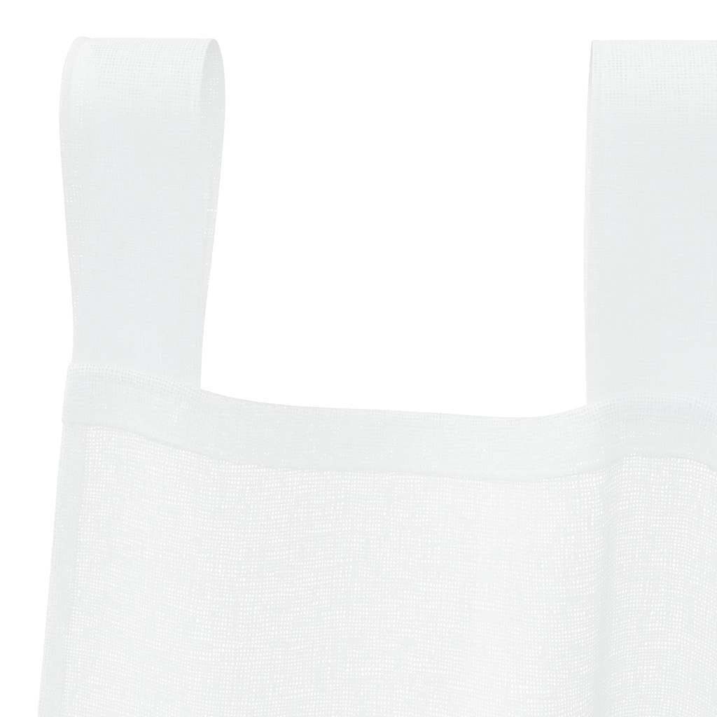 Voile zavjesa sa zavjesama 2 pcs Bijelo 175 x 140 cm Poliester